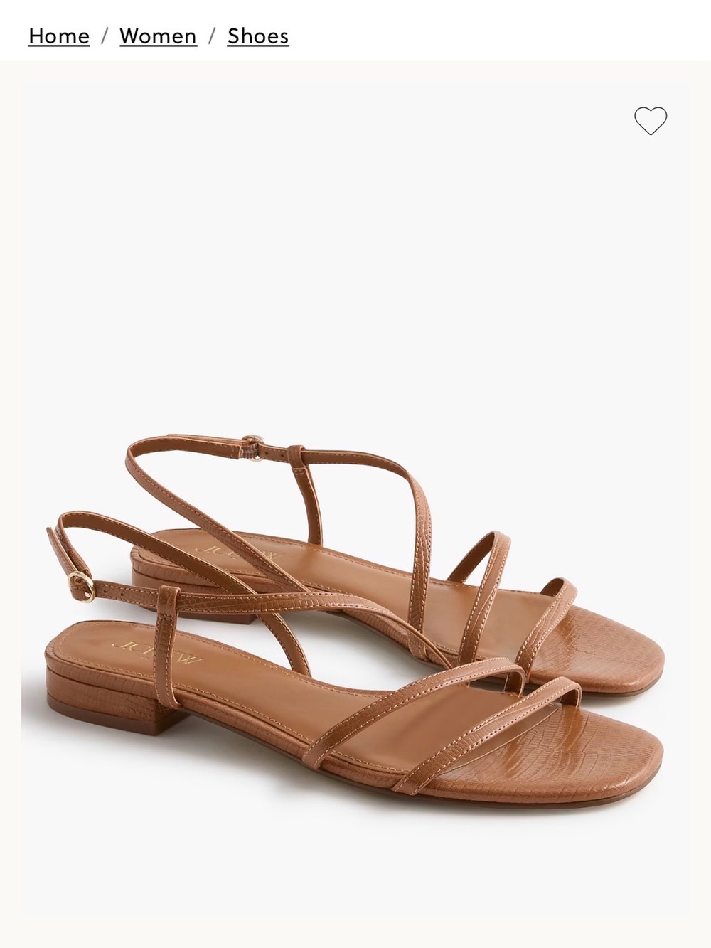 J. Crew Factory Tan Strappy Low Block Heel Sandals